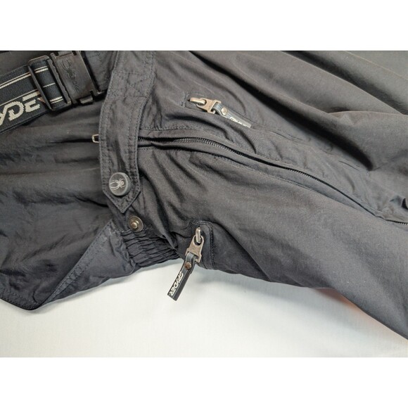 Spyder Ski Snow Bib Pants Mens XL Black Overalls Suspenders Zip Pockets Gaiters - Picture 12 of 16